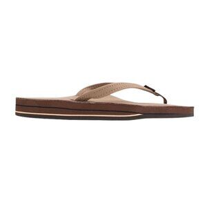 Rainbow Sandals Women’s Double Layer Premium Narrow Strap Dark Brown | Comfortab